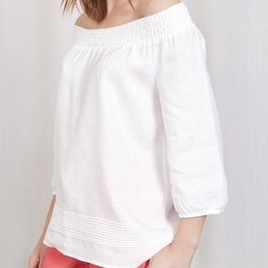 White linen Henrietta blouse from Boden